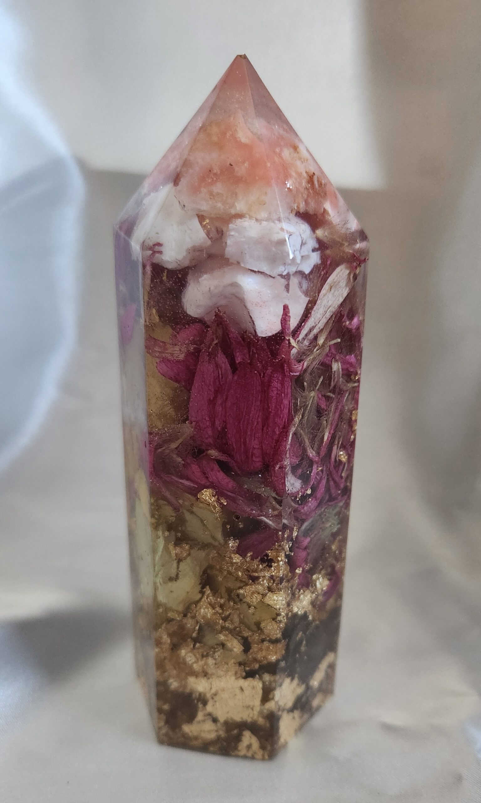 Sun Bloomed Rose - Orgone Tower - Lindsey Scharmyn @ Rogue Ways